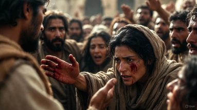 woman with issue of blood touches hem of Jesus garment instant healing miracle mark 5 mountain moving faith breakthrough